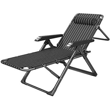 Imagem de Cadeira de gravidade zero, espreguiçadeira com gravidade zero, espreguiçadeira, cadeira de pátio dobrável de metal, cadeira reclinável portátil ao ar livre, relaxante, com almofadas, espreguiçadeira