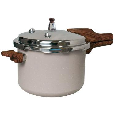 Imagem de Panela de Pressão Antiaderente Indução Revestimento Cerâmico 4,2L Matera Bege - Vista Home