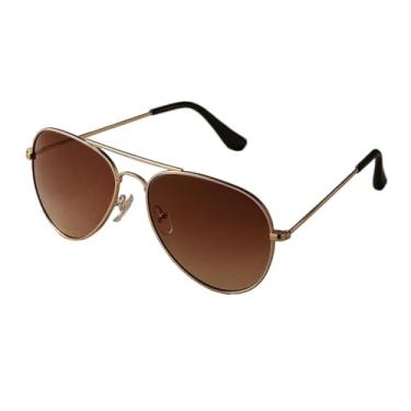 Imagem de Óculos de sol mulher aviador, leves, confortáveis e com proteção UV400(Dourado)