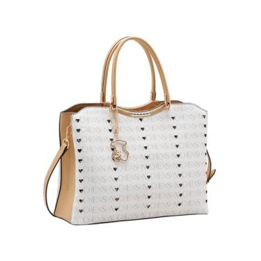 Imagem de Bolsa Feminina Bege Chenson 3485395 – Design Quadrado, Detalhes com Cristais e Bolso Anti-Furto