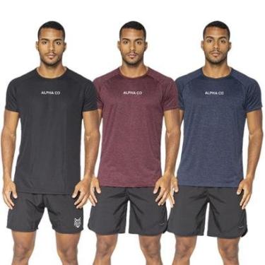 Imagem de Kit 3 Camisetas Dry Alpha Co Masculina-Masculino