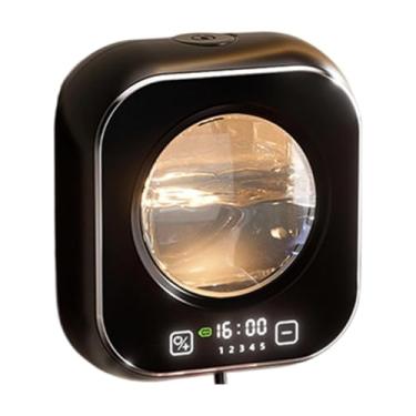 Imagem de Baoblaze Dispensador de sabonete automático de parede, com sensores inteligentes, 320 ml, luz ambiente, volume ajustável e sem toque para banheiro, Preto