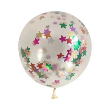 Imagem de Balões De Látex Transparentes Com Glitter Dourado 5 10 20pcs Para Deco