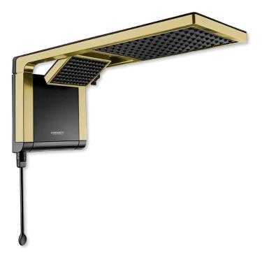 Imagem de Ducha Lorenzetti Acqua Duo Ultra Eletrônico 220V 6800W Preto e Dourado Fosco