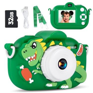 Imagem de Brinquedos de câmera infantil para meninos de 3 a 8 anos, câmera digital infantil 1080p com cartão SD de 32 GB, brinquedos infantis para crianças, presentes de aniversário de Natal para meninos de 3