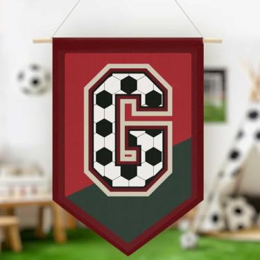 Imagem de Faixa de lona de parede suspensa de futebol, faixa de lona pendurada com alfabeto, decoração de arte de parede para sala de estar, quarto, Copa do Mundo FIFA Jersey futebol futebol entusiastas