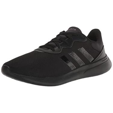 Imagem de adidas Tênis de corrida feminino QT Racer 3.0, Preto/Preto/Preto/Ferro Metálico, 38