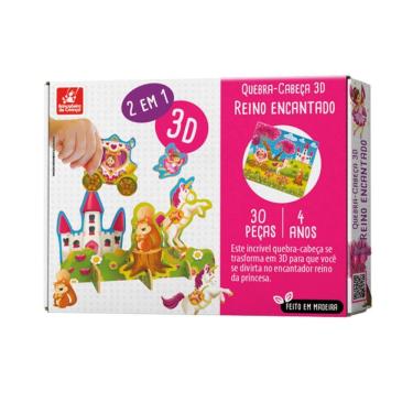 Imagem de Quebra-Cabeça 3D Reino Encantado - 30 Peças - Brincadeira de Criança