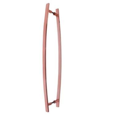 Imagem de Puxador Duplo Alumínio Curvo 60cm Porta Pivotante Rose - Montelar Acab