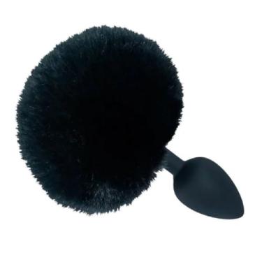 Imagem de Plug Anal De Silicone Pequeno Com Rabo De Coelho 2,75 x 6,3 cm Brinquedo Erótico Acessório De Fetiche PL171P (PRETO)