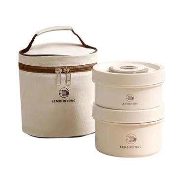 Imagem de Conjunto De Marmitas Empilháveis De Aço Inoxidável Isoladas Portáteis 