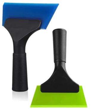 Imagem de Mini rodo - Rodo de para-brisa de borracha de 12,7 cm com alça antiderrapante, ferramenta de limpeza de vidro para janelas de carros, espelhos retrovisores, portas de chuveiro e limpeza de banheiro