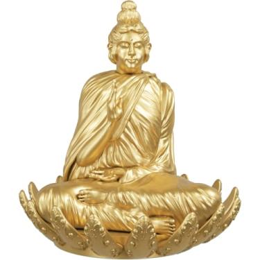 Imagem de Estátua Imagem Budista Buda Sidarta Gautama - Versão 5 (Cor Ouro)