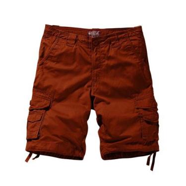 Imagem de Cargo Short Match Masculino Comfort 3058 Stone Red Tamanho 5XL/42