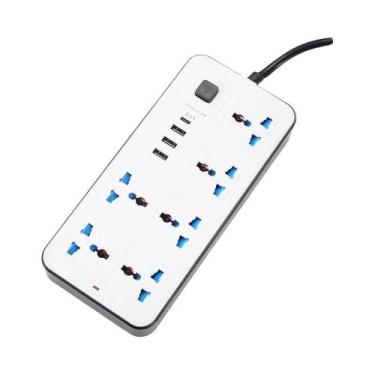 Imagem de Extensão De Energia Tipo C USB Com Cabo De 2M, Tomada Universal AC, Pl