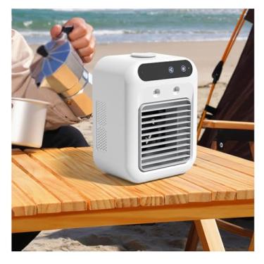 Imagem de SPXMQSS Ar condicionado móvel, mini ar condicionado portátil 500 ml refrigerador de ar evaporativo com 2 velocidades para casa, quarto e escritório