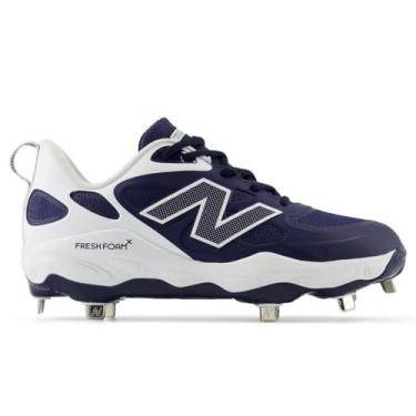 Imagem de New Balance Tênis feminino Fresh Foam X Velo V4 Metal Softball, Equipe azul marinho/branco, 38