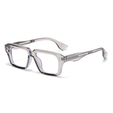 Imagem de Óculos de Sol UV400 - Lentes Transparentes com Estampa de Leopardo Degradê e Rebites para Homens e Mulheres, Ideais para Esportes ao Ar Livre, Corrida e Ciclismo, C12 Cinza Transparente