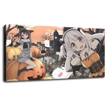 Imagem de Pôster de anime Penteado Impressão em tela de desenho animado arte de parede para casa 1 painéis decorações com moldura 33.0 cmx20.3 cm