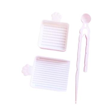 Imagem de oshhni Kit de ferramentas para miçangas de fusão 3x 2,6 mm com bandeja para seleção, ideal para projetos de artesanato com miçangas de fusão, Branco