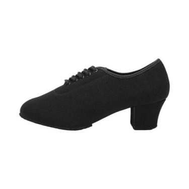 Imagem de Sapatos De Dança Modernos Pretos Para Salsa, Jazz Latino E Tango Para 
