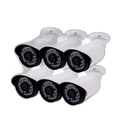 Imagem de Kit 6 Câmeras Ahd 2Mp-3.6Mm Uso Int/Ext +Conectores Bnc E P4