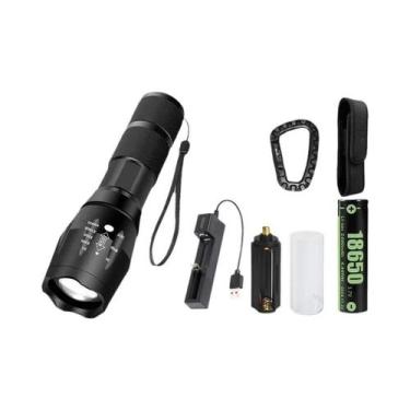 Imagem de Lanterna LED T6 À Prova d'Água De Alta Potência Com 5 Modos Zoom Alumí