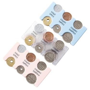Imagem de Ettonsun 3 peças porta-moedas de iene japonês, estojo rígido organizador e armazenamento para moedas, retangular JPY, organizador e distribuidor de moedas, carteira de plástico com 6 compartimentos