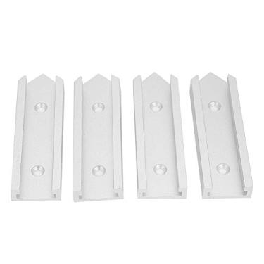 Imagem de aqxreight Conector T de 4 Pacotes, Marceneiro de Trilho de Alumínio para Serra de Mesa de Roteador, Acessório de Slot de Gabarito de Esquadria para Carpintaria para Projetos de Bricolage e Oficinas