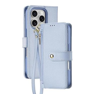 Imagem de Capa carteira para iPhone 16/16 plus/16 pro/16 pro max, capa magnética para celular, porta-cartões destacável, proteção à prova de choque, capa flip de couro