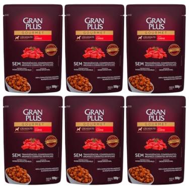 Imagem de Granplus Sachê Cães Adultos Carne 100g 6 Unid Ração Umida