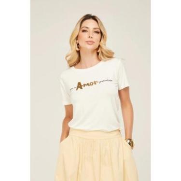 Imagem de TShirt D Bell Outlet Fashion Tshirt Especial Tshirt Foil  Que o Amor Prevaleça-Feminino