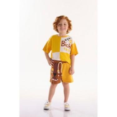 Imagem de Conjunto Safari Infantil para Menino com Camiseta e Short Três e Já-Masculino