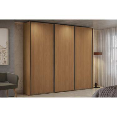 Imagem de Guarda Roupa Casal 3 Portas de Correr e 4 Gavetas T582 Canela - Kappesberg