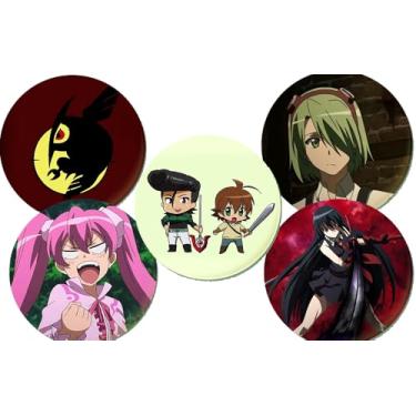 Imagem de Bottons Akame Ga Kill 5 Unidades Broche Pin Buttons (Kit 1)