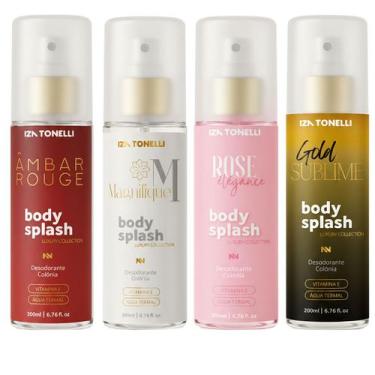 Imagem de Kit 4 Body Splash Feminino 200ml Perfume De Luxo Colônia Iza Tonelli