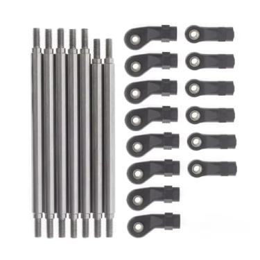 Imagem de Peças de carro RC compatíveis com Redcat GEN8 1/10 RC Crawler Car Upgrade Parts Accessories 6MM Aço Inoxidável M4 Link Rod Steering Linkage Kit