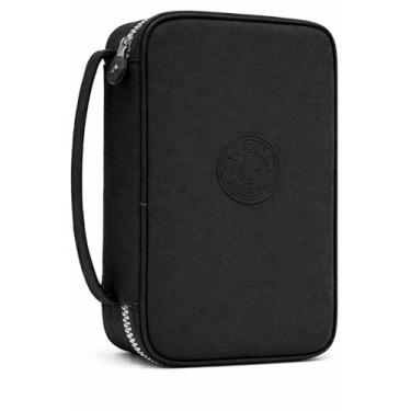 Imagem de Estojo Escolar Grande para 100 Canetas com Divisórias e Alça – Estojo Box Organizador Unissex com Zíper Reforçado, Elásticos Internos e Alta Capacidade para Material Escolar