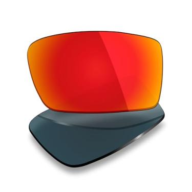 Imagem de Mryok Lentes de substituição UV400 compatíveis com óculos de sol Arnette Fuzzy AN4187, HD Polarized, proteção UV, resistente a impactos e ajuste perfeito - Vermelho fogo
