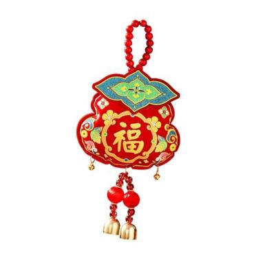 Imagem de MotiveTech Pingente de Ano Chinês 2026 com Bênção do Festival da Primavera, Feng Shui, Cavalo, para Pendurar na Parede da Sala de Estar, Caqui