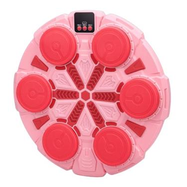 Imagem de Luocute Treinador de Boxe Musical Inteligente, Conectado Com Luzes LED e 5 Modos de Velocidade, Alvo de Perfuração Eletrônico para Exercícios Em Casa e Diversão Em (6 Edição de carregamento rosa