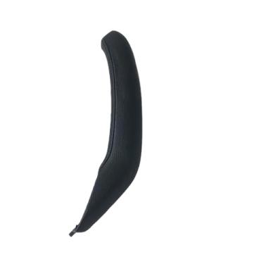 Imagem de Compatível com bmw x3 x4 f25 f26 2010-2016 lhd rhd interior do carro porta do passageiro esquerda direita puxar alça de couro exterior capa guarnição(Left-Black)