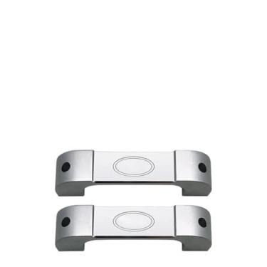 Imagem de Interior do carro liga de alumínio preto maçaneta da porta guarnição acessórios Compatível com land rover defender 110 130 Compatível com landrover 90(B style 2pcs RED)