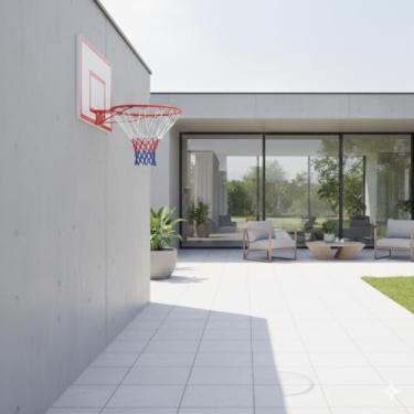 Imagem de Cesta Basquete com Bola Aro Infantil Rede Completa Jogo Esportivo