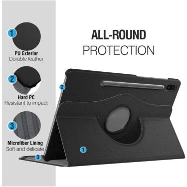 Imagem de Capa Case Couro Giratória Tablet Galaxy Tab S7 Fe 12.4 T736