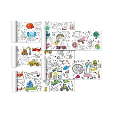 Imagem de Rolo De Desenho E Colorir DIY Para Crianças 0.9/3M Papel De Graffiti D
