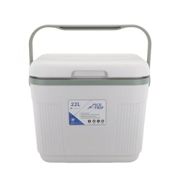 Imagem de Caixa Térmica Cooler 22 Litros Tucca Potí Branco Portátil Com Alça Para Praia Camping Churrasco Bebidas Gelada Vedação Reforçada Resistente Design Moderno Alta Durabilidade