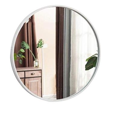 Imagem de Espelho de maquiagem espelho de penteadeira redondo espelho de maquiagem montado na parede grande espelho de barbear espelho de aumento chuveiro espelho de maquiagem quarto sala de estar corredor