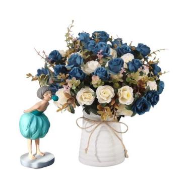 Imagem de Flores Artificiais De Rosa De Seda Para Casamento, Decoração De Casa, 