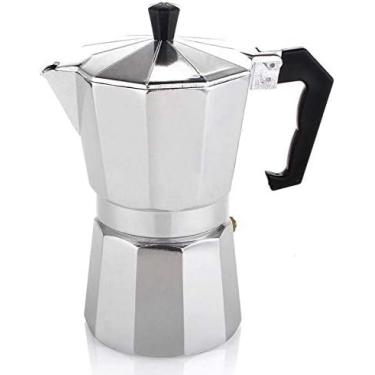 Imagem de Cafeteira Italiana Moka Alumínio 6 Xícaras 300ml – Café Expresso no Estilo Italiano, Prata